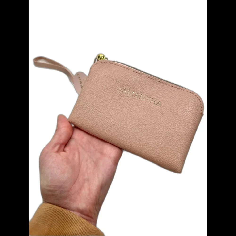 Chosen Samantha Blush Pink Leather Wristlet Wallet NWT One Size Cute Chic Gift